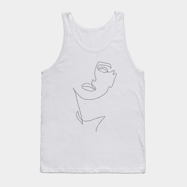 Triple Face Line Tank Top by Explicit Design